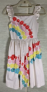 Mini Boden Flutter Flower Rainbow Dress Size 11/12 - Picture 1 of 12
