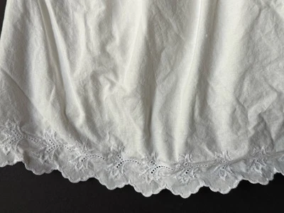 RARE* Ralph Lauren PATIENCE Embroidered QUEEN White BED SKIRT Dust ruffle Lace - Image 1 of 4