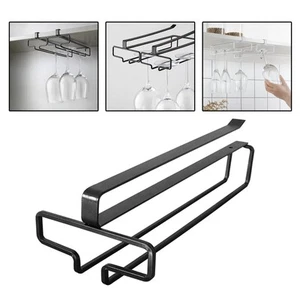 Glass Holder Stemware Rack Simple Installation for Under Cabinet Home - Picture 1 of 12