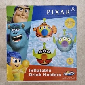 Swimways Pixar Inflatable Drink Holders 6 Pack Toy Story Aliens In Disguise - Picture 1 of 14