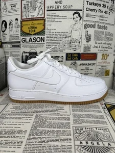 Nike Air Force 1 '07 weiß Gummi hellbraun DJ2739-100 Herren Größe 11 - Bild 1 von 8