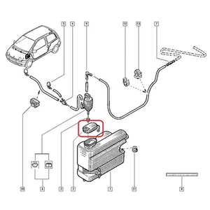Tankdeckel Scheibenwaschanlage für Clio II Megane Safrane = 7700411279 - Bild 1 von 5