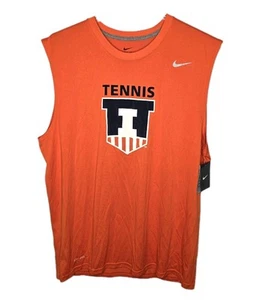 Neu mit Etikett Herren XL Nike Dri-Fit Illinois Fighting Illini Tennis orange ärmelloses Shirt - Bild 1 von 16