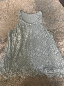 TANK TOP MAURICES BLUE verde menta taglie forti 3x pizzo taglia 3 estate carina - Foto 1 di 5