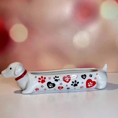 Temp-tations Pawfetti Dachshund Cracker Dish Dog Shaped Holder by Tara - Image 1 of 4