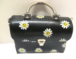 Borsa a mano vintage Daisy Smile Face borsa rigida USA mini ragazze donne - Foto 1 di 10