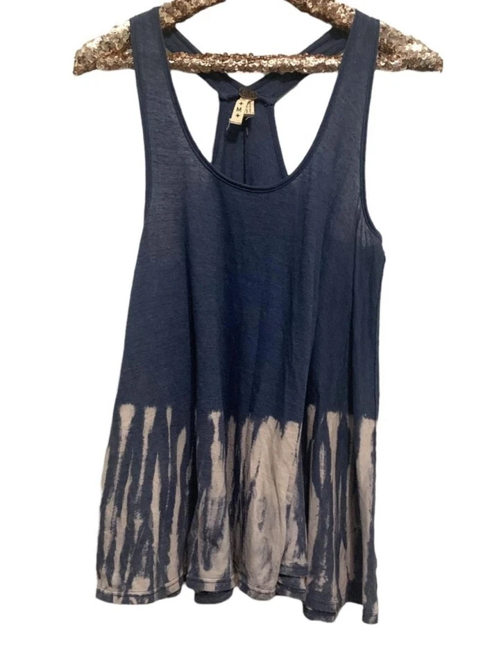 Camiseta sin mangas We The Free para mujer azul medio tie dye espalda deportiva Free People fluida Foto 1 de 4