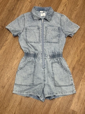 Mameluco Elan NTW pequeño lavado ácido ligero manga corta cintura elástica Foto 1 de 4