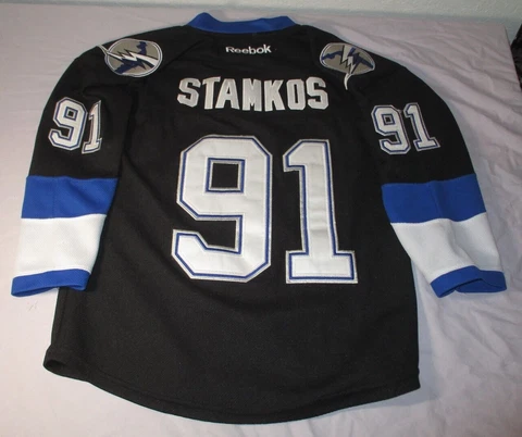 STEVEN STAMKOS # 91 TAMPA BAY LIGHTING BOLTS NHL Hockey Reebok Jersey S/M 5036 Cover