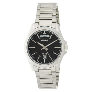 Casio MTP-1370D-1A1 Standard Analog Stainless Steel Bracelet Men's Dress Watch - Picture 1 of 3