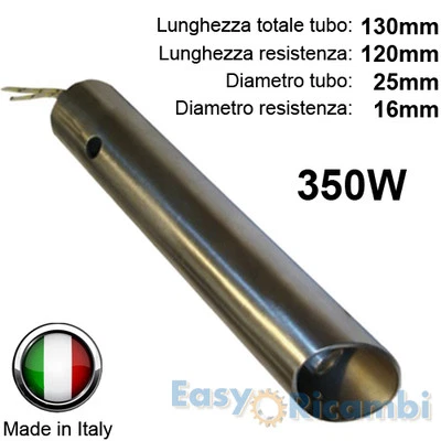 IN DESCRIZIONE CANDELETTA ACCENSIONE STUFA A PELLET 350W 120mm 130mm 16mm FERROLI ANSELMO COLA