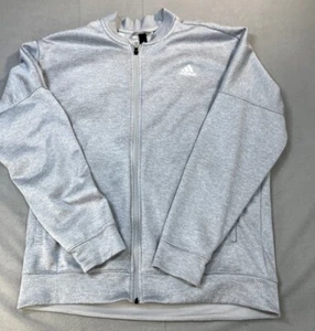 Adidas Golf Jacket Adult XL Gray Full Zip Athletic Casual Mens Womens Track Coat - Picture 1 of 13