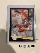 Mike Trout 2016 Donruss Retro 82 Black Border #50/99 ssp Card D82-1
