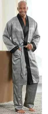 Talla Única Steve Harvey Negro Blanco Hombre BATA Solo Pijama NO INCLUIDO Nuevo Foto 1 de 2