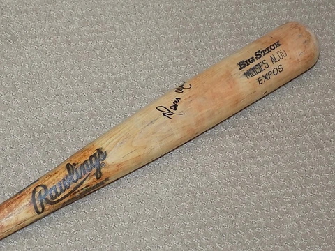 Moises Alou Game Used Signed Bat Montreal Expos Astros Cubs Cover