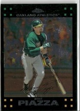 2007 Topps Chrome #27 Mike Piazza Oakland Athletics