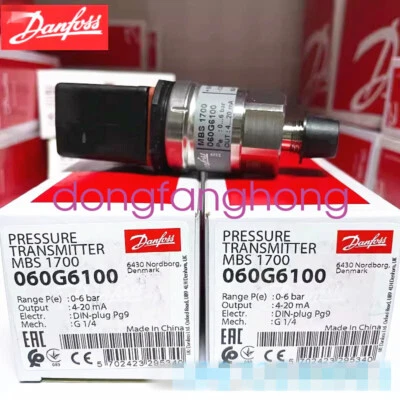 Danfoss Pressure Transmitter Sensor MBS1700 060G6100 0-6BAR FedEx or DHL or UPS - Image 1 of 2