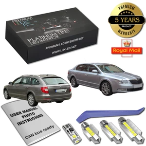 ŠKODA SUPERB II 3T LED Interior Premium Kit 18 SMD Bombillas Sin Errores - Imagen 1 de 14