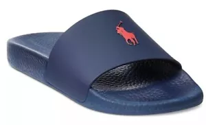Polo Ralph Lauren Pantolette Sandale Herren Signatur Pony Marine Größe 12 - Bild 1 von 5