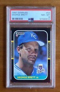 GEORGE BRETT -- 1987 DONRUSS -- #54 -- PSA 8 NM/MT