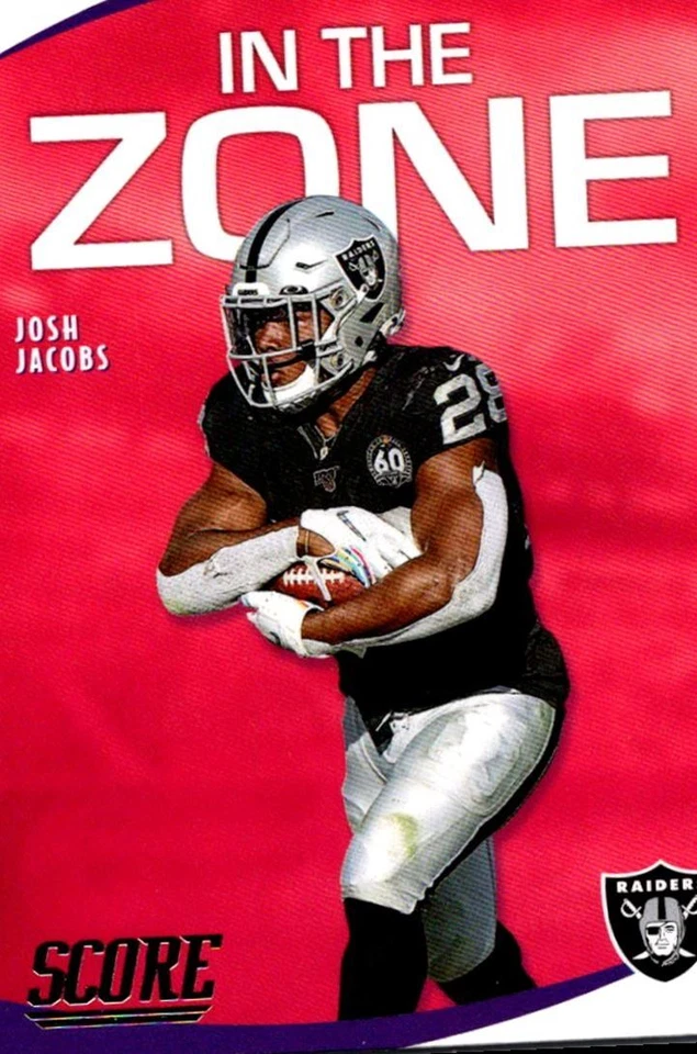2020 Score In the Zone Red Josh Jacobs Las Vegas Raiders #IZ-JJ - Image 1 of 2