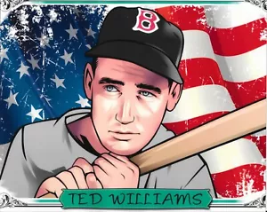 Obra de arte fotográfica Ted Williams de los Medias Rojas de Boston 10x8 Salón de la fama - Imagen 1 de 1