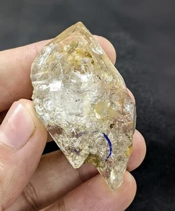 Ventana esquelética natural Enhydro cuarzo burbuja móvil espécimen de punto de cristal - Imagen 1 de 19