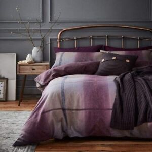 Catherine Lansfield Bedding Brushed Cotton Berwick Tweed Double Duvet Cover Set