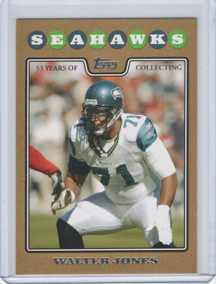 2008 Topps Gold Border #279 Walter Jones 285/2008 - Image 1 of 1