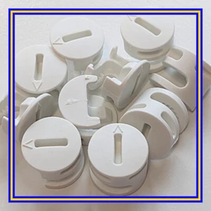 119252 X 10 IKEA Plastic Cam Nuts Fixings WHITE Medium - 100% Genuine - Picture 1 of 4