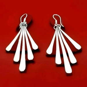 Pendientes de abanico de mano de plata de ley Erick's Taxco.925 - Imagen 1 de 5