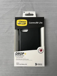 Genuine OTTERBOX Case for Samsung Galaxy A12 Commuter Lite Series - Black - Picture 1 of 8