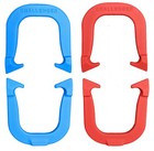 Challenger Highly Durable Pro Pitching Horseshoes- 2 Pair, Red/Blue, Made in USA