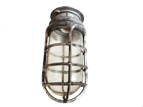Steampunk Sconce Light Fixture Killark VFP Aluminum with VCG 200 Glass Globe Cover