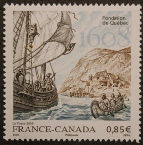 Timbre - FRANCE - CANADA Fondation de Québec - YT4182 - Neuf ** - 2008 - Picture 1 of 1