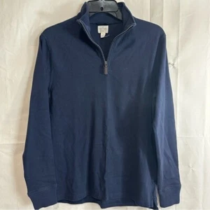 Crewcuts by J.Crew Boys Quarter Zip Mock Neck Pullover Cotton Sweater Navy XL - Picture 1 of 8