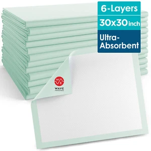 300 30x30 Adult Incontinence Stay Dry WaveForm Bed Pee Pads Underpads - Picture 1 of 6
