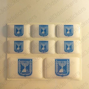 Autocollant Israël Armoiries Israël Blason 3D Résine Adhésif Autocollants Moto - Imagen 1 de 3