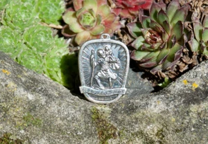 VINTAGE AUTOMOBIL AUTO SCHLÜSSELANHÄNGER BADGE # CHRISTOPHER ADELBODEN 800 STERLINGSILBER - Bild 1 von 2
