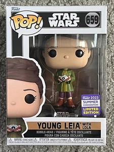 Funko Pop! Star Wars - Young Leia w/ Lola #659 OBI-WAN KENOBI 2023 Summer Con LE - Picture 1 of 6