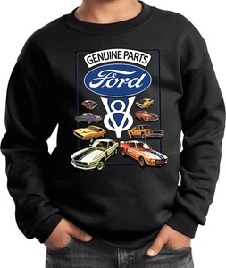 Kids Ford Mustang Sweatshirt V8 Collection - Picture 1 of 14