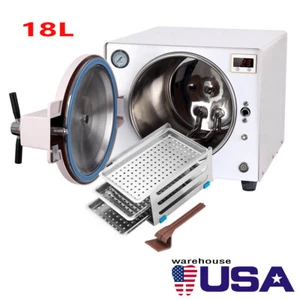 18L Dental Lab Medical Steam Autoclave Sterilizer Pressure Sterilization - Picture 1 of 11
