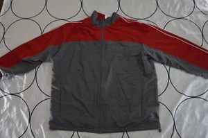 Men Reebok burgundy/Gray Nylon Full Zip Windbreaker Jacket Coat 2XL XXLarge🔥55 - Picture 1 of 10