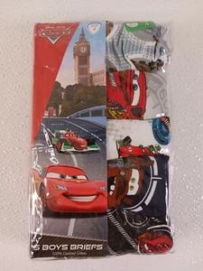 Disney Cars Boys Soft Cotton Briefs Size 4 Cartoons Designs Lot NEW Underwear - Picture 1 of 4