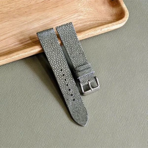 Quick Release Stingray Watch Strap, Flat Men Stingray Watch Band, 16mm - 24mm - Picture 1 of 15