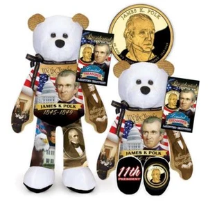 James K Polk Coin bear #11 in current series of 36 FREE SHIP - Picture 1 of 1