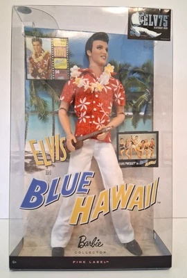 Mattel Elvis Presley Blue Hawaii Doll Barbie Collector Pink Label RARE NIB 2010 - Image 1 of 4
