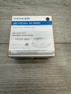 Kichler Lighting 6D Series 24V LED Disc 3” Under Cabinet Puck Light 6D24V27WHT - Image 1 of 4