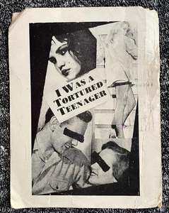 I WAS A TORTURED TEENAGE 1982 Pop Art POSTCARD Galas' Exotic Novel Cards - Bild 1 von 11
