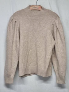 Próximo Jersey Beige Cuello Redondo Manga Larga Lana Sensación Elástico Talla 14 - Imagen 1 de 20
